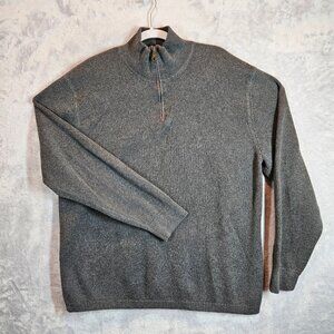 Gap 1/4 Zip Pullover Sweater Sweatshirt Men Size XL Heather Gray cotton Office
